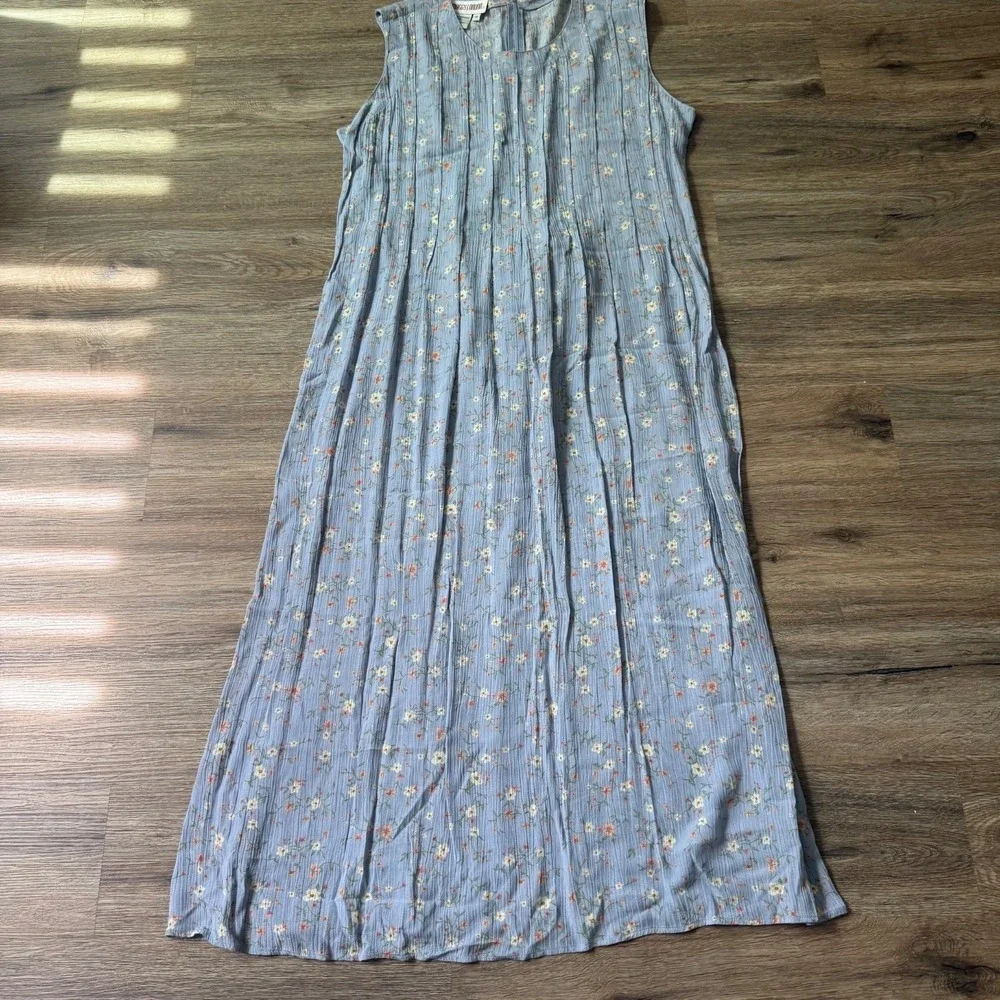 Maggy London Floral Maxi Dress Prairie Cottage Vintage | Blue | Size 14